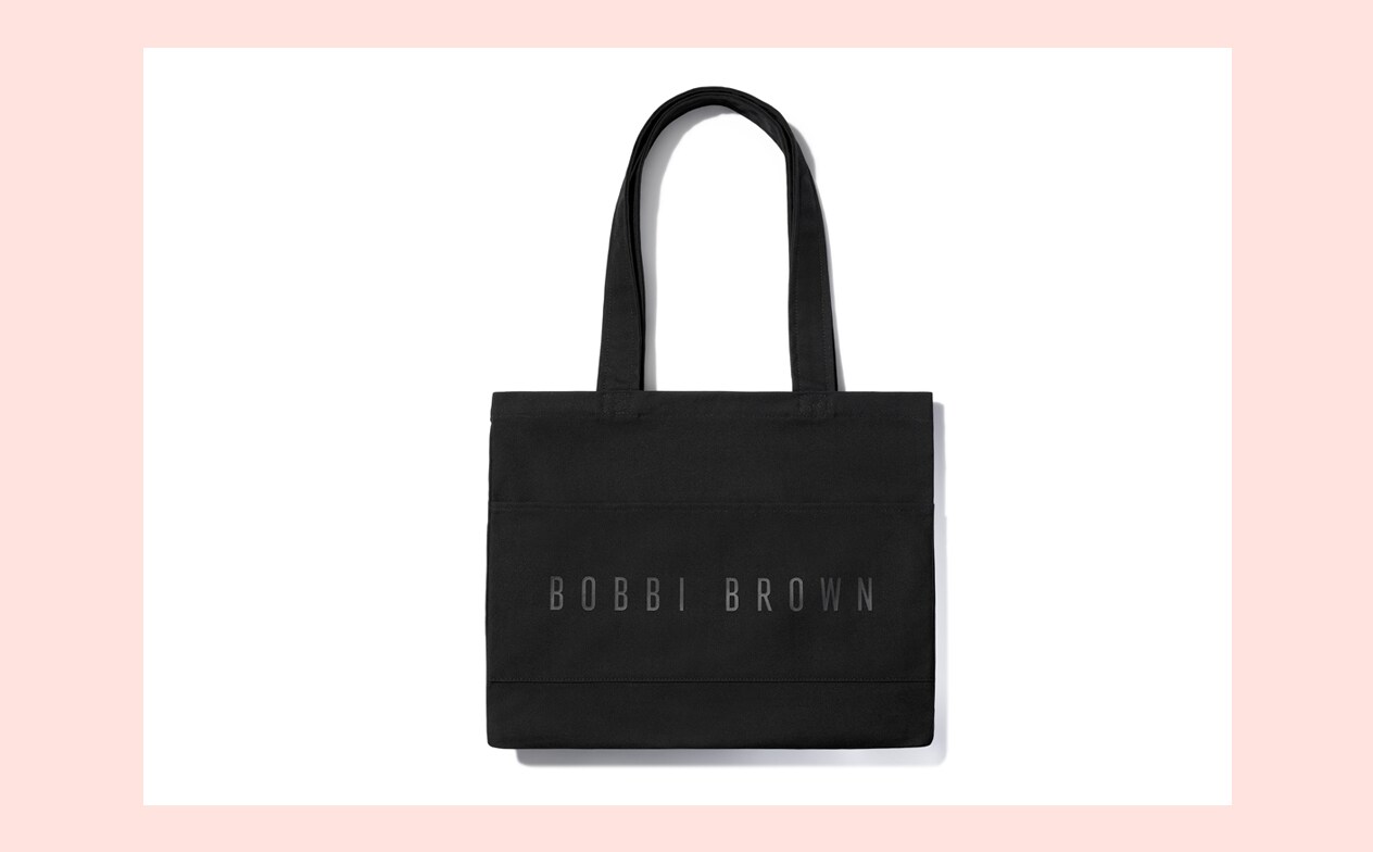 Tote bag noir griffé Bobbi Brown